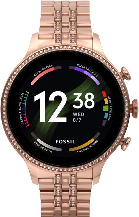 fossil rose gold smart watch.